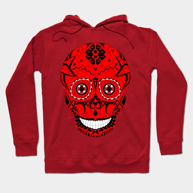 red skull Hoodie by jorge_lebeau